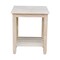 International Concepts Rectangle Mission Tall End Table, 21 W, 21 L, 25 in H, Wood, Unfinished BJ6TE - alternate 4